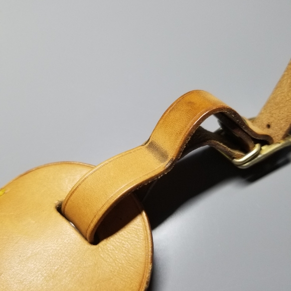 Louis Vuitton Vachetta leather Luggage tag  /France - Picture 10 of 11